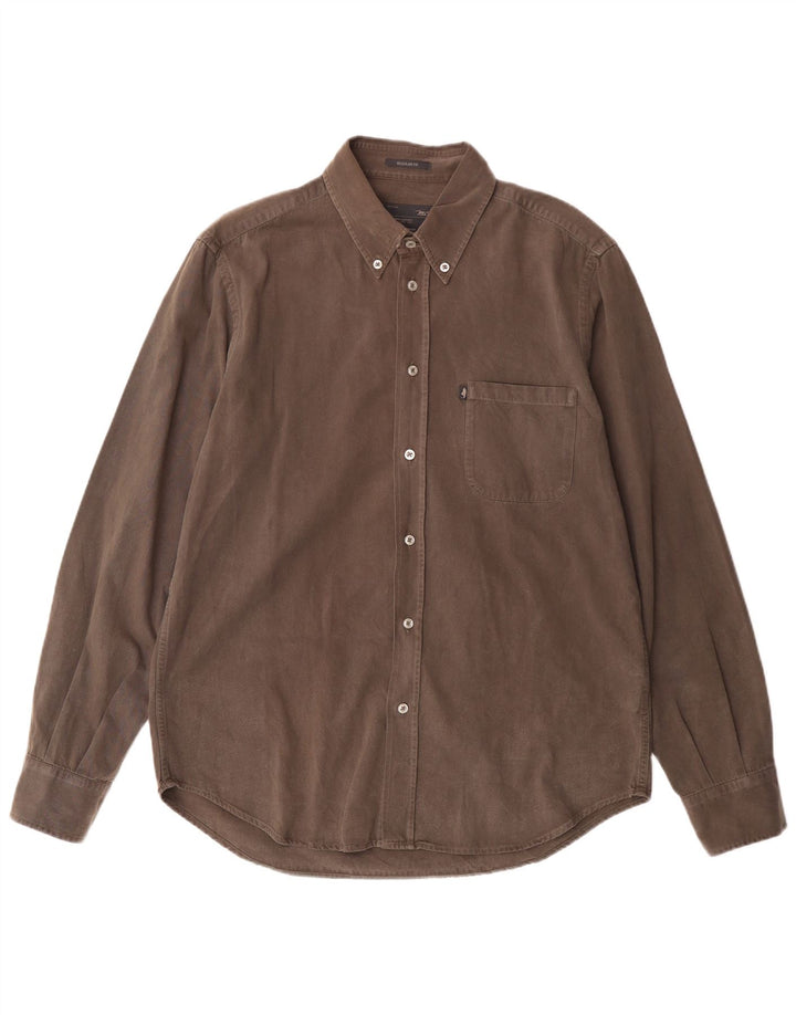 Marlboro Classics Chemise Regular Fit Homme XL Marron Coton