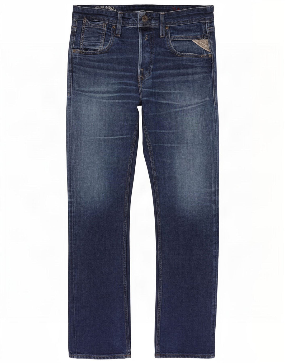 Replay Jean droit homme W31 L34 bleu marine coton