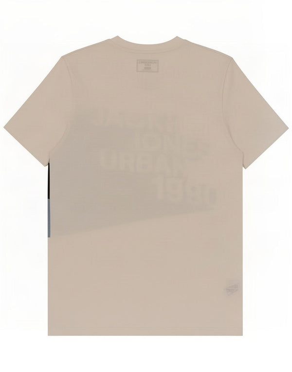 Jack & Jones T-Shirt Slim Fit Graphique Homme Blanc Moyen Coton