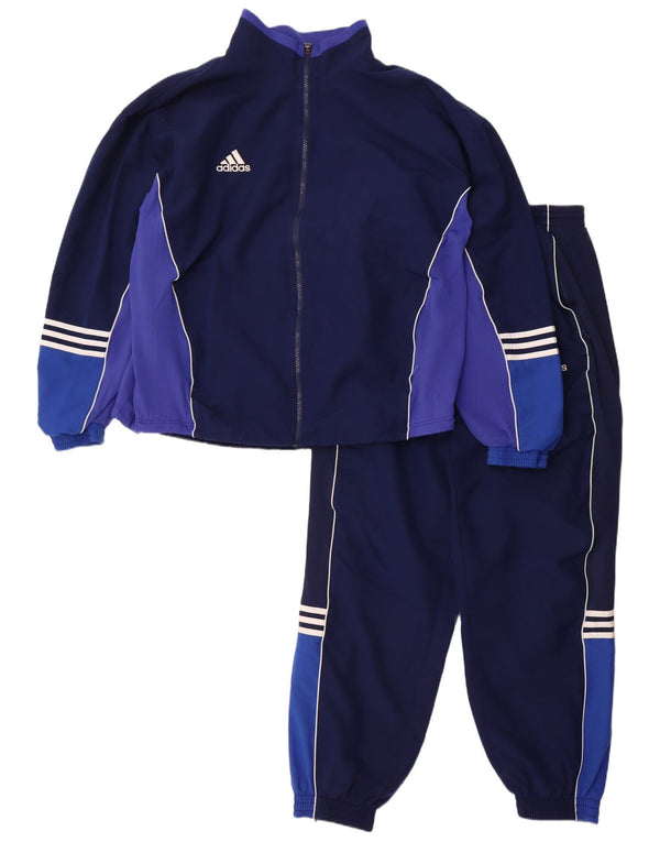 Adidas Survêtement complet pour homme UK 48/50 XL Bleu marine Colorblock Polyester