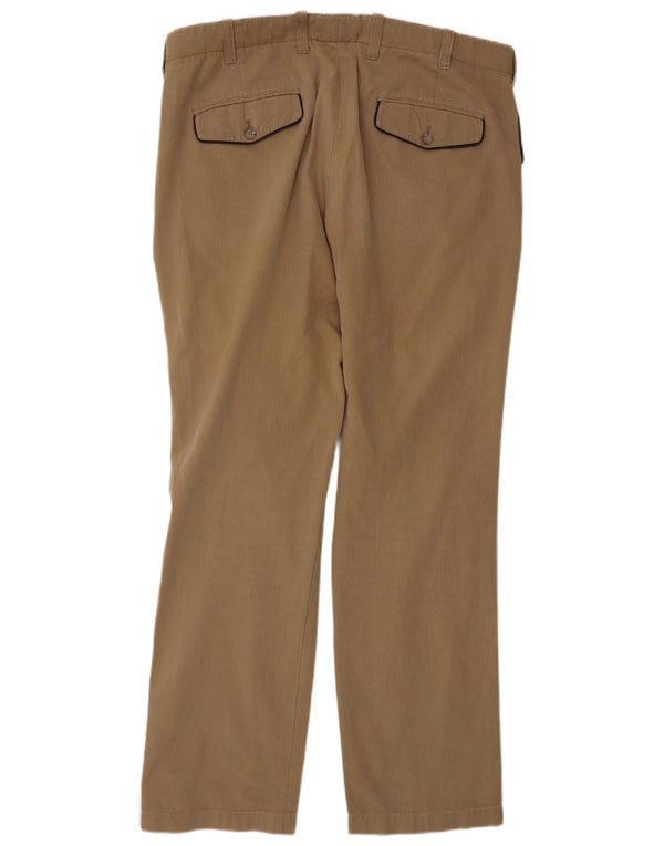 Massimo Dutti Pantalon Chino Droit Homme EU 44 Large W34 L31 Coton Beige
