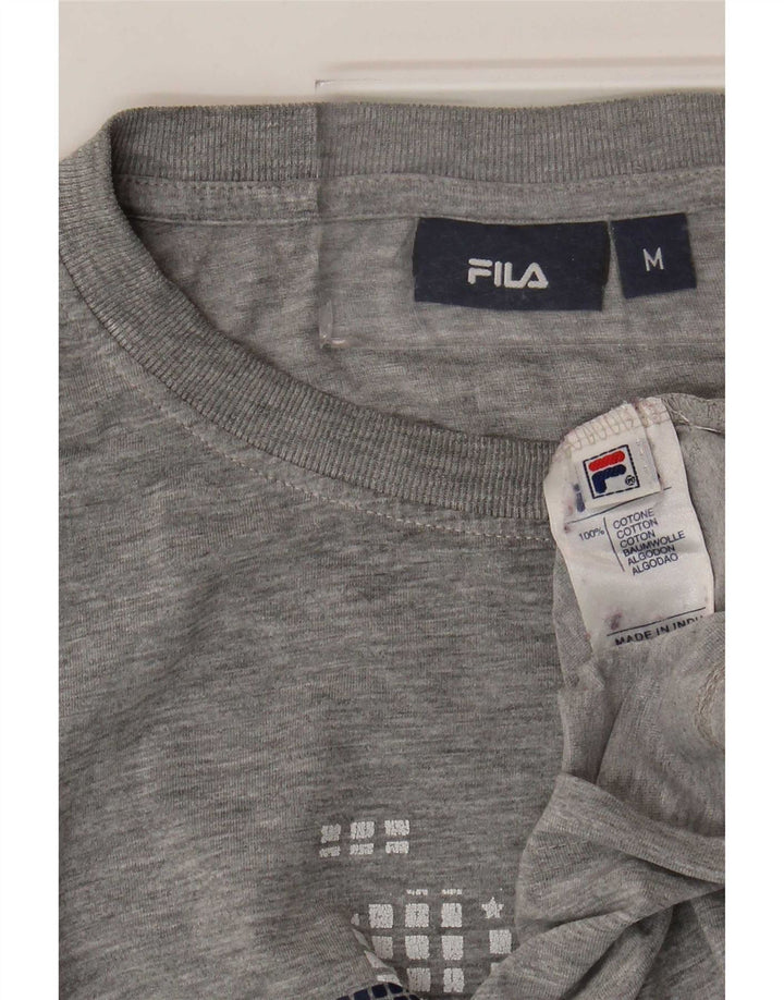 Fila T-Shirt Graphique Homme Gris Moyen Coton