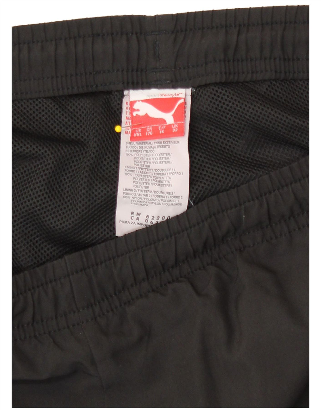 Puma Pantalon de Survêtement Garçon 15-16 ans Noir Polyester