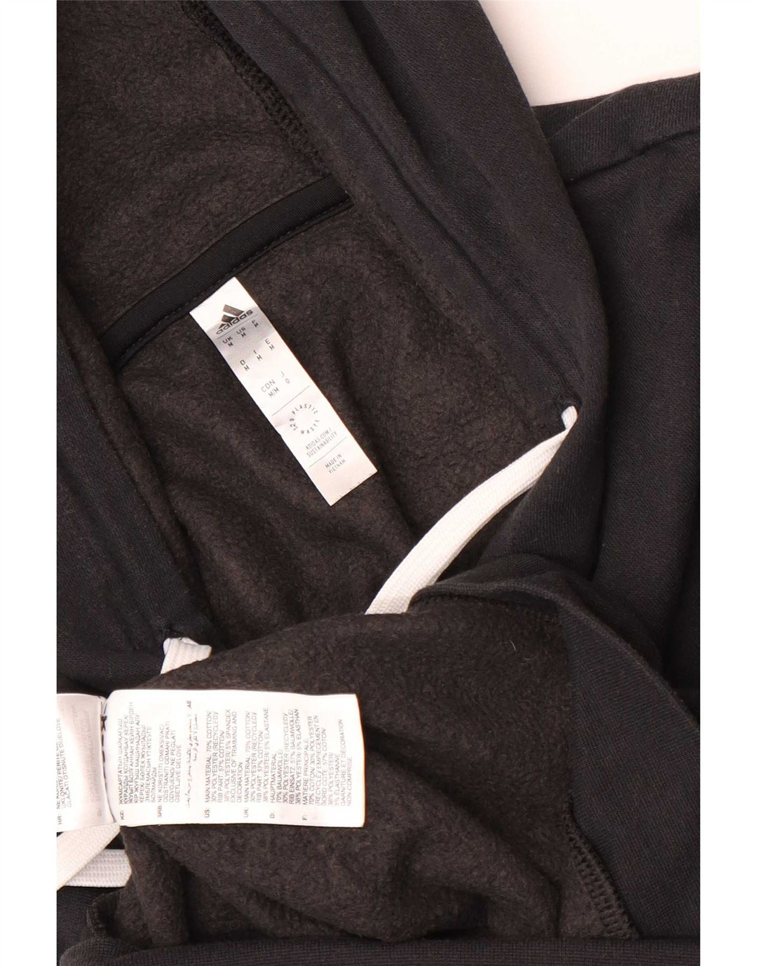 Adidas Pull à capuche pour homme en coton noir moyen