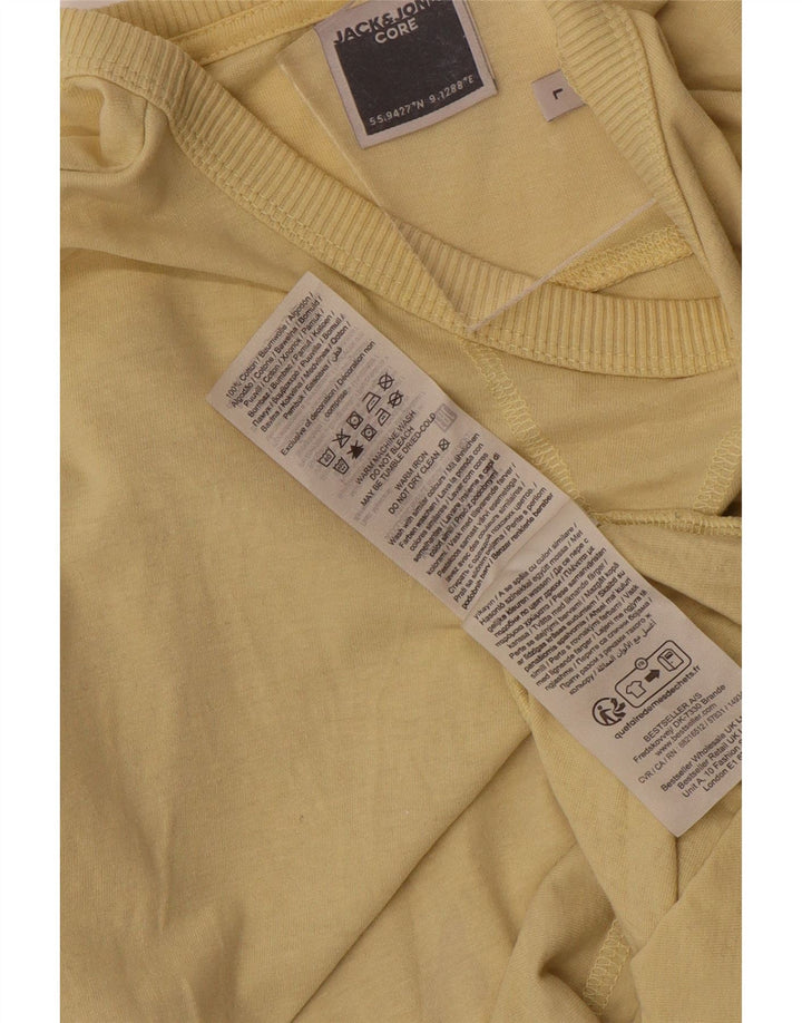 JACK & JONES T-Shirt Homme Haut Large Jaune Coton
