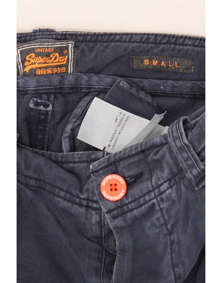 Superdry Short Cargo Homme Petit W29 Bleu Marine Coton