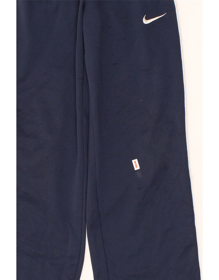 NIKE Boys Tracksuit Trousers 10-11 Years Medium Navy Blue Colourblock Vintage Nike and Second-Hand Nike from Messina Hembry 