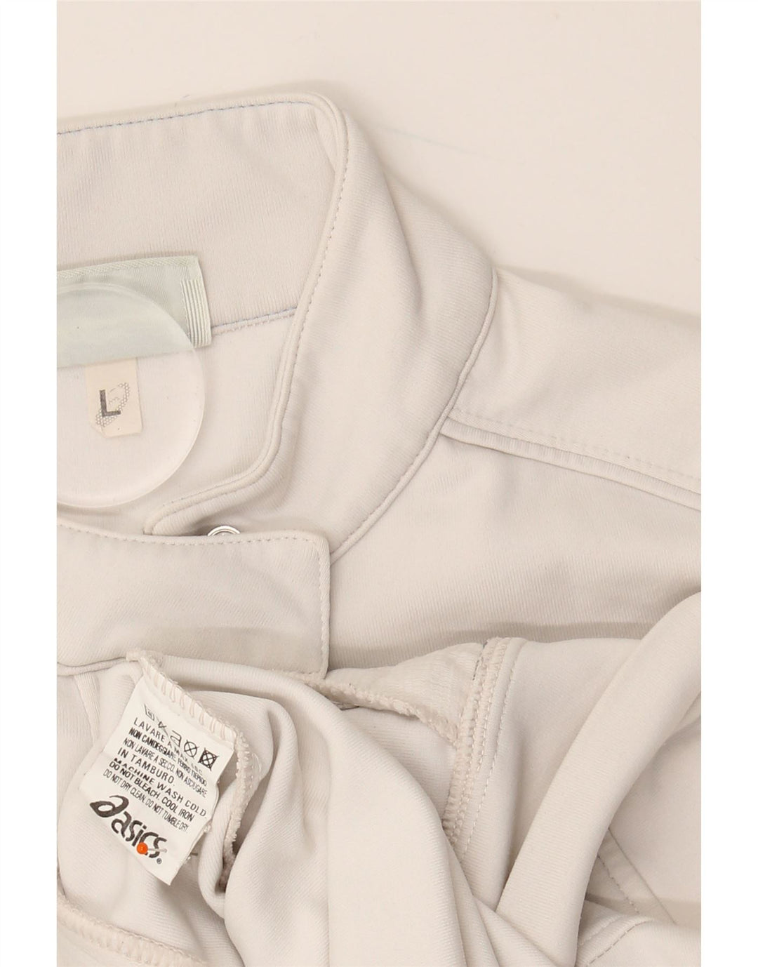 ASICS Veste de survêtement pour femme UK 14 Large Blanc Polyamide