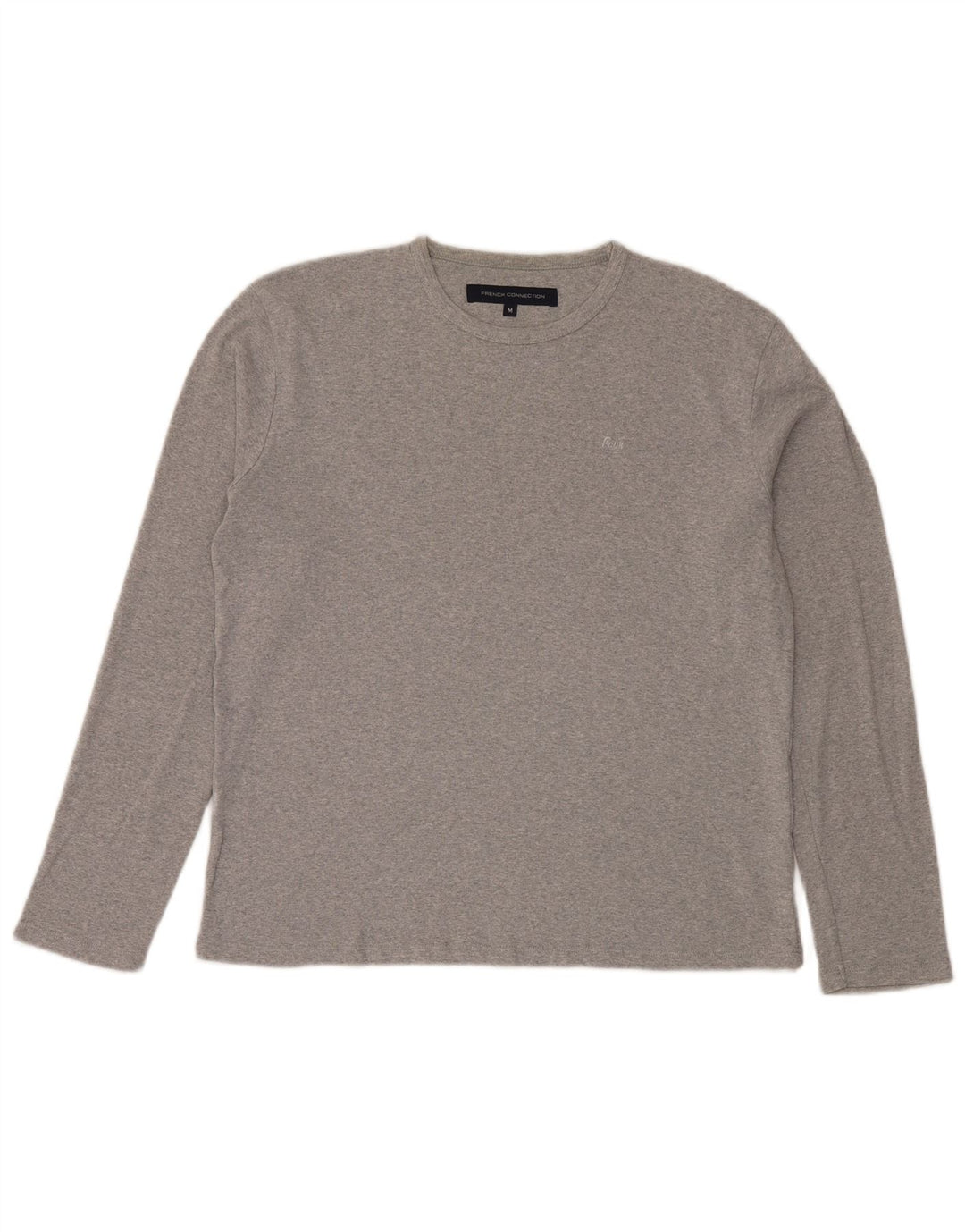 French Connection Haut à Manches Longues Homme Gris Moyen Moucheté Coton