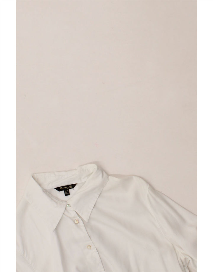 MASSIMO DUTTI Chemise Femme EU 38 Petit Lyocell Blanc