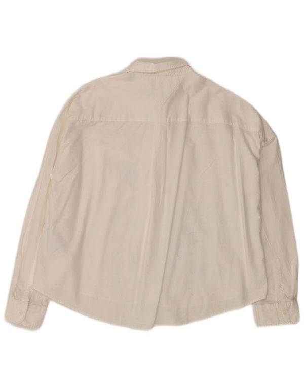 Tommy Hilfiger Chemise surdimensionnée pour femme UK 14 Coton blanc moyen