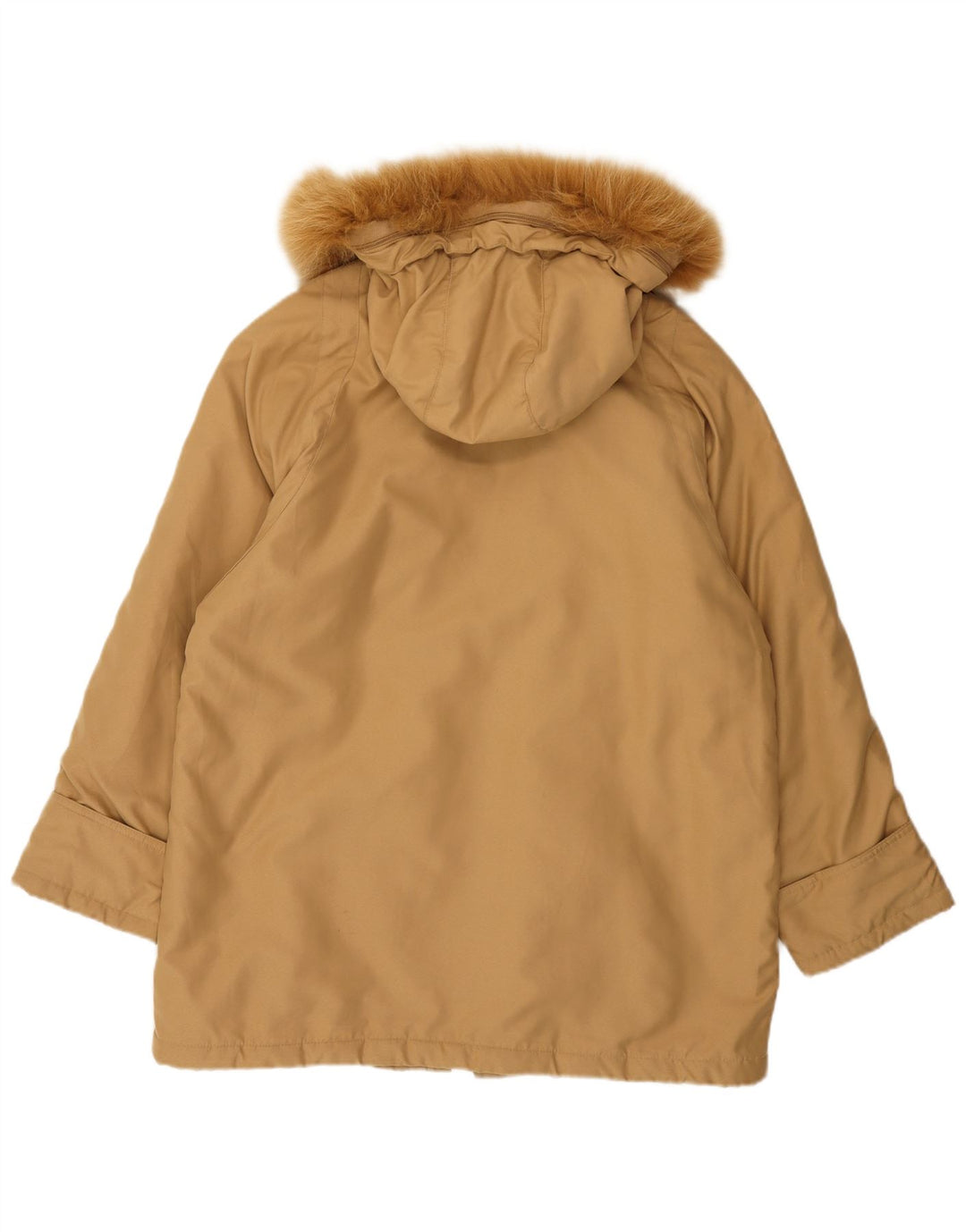 Authentique manteau coupe-vent à capuche pour femme EU 46 XL Beige Polyester
