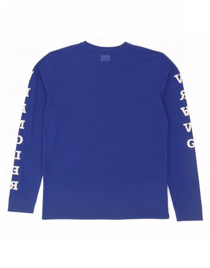 Wrangler Haut graphique à manches longues pour homme en coton bleu moyen