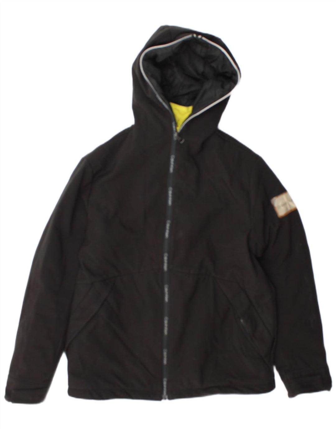 Veste Padded à Capuche Calvin Klein Jeans pour Garçons 13-14 Ans Noir Polyester