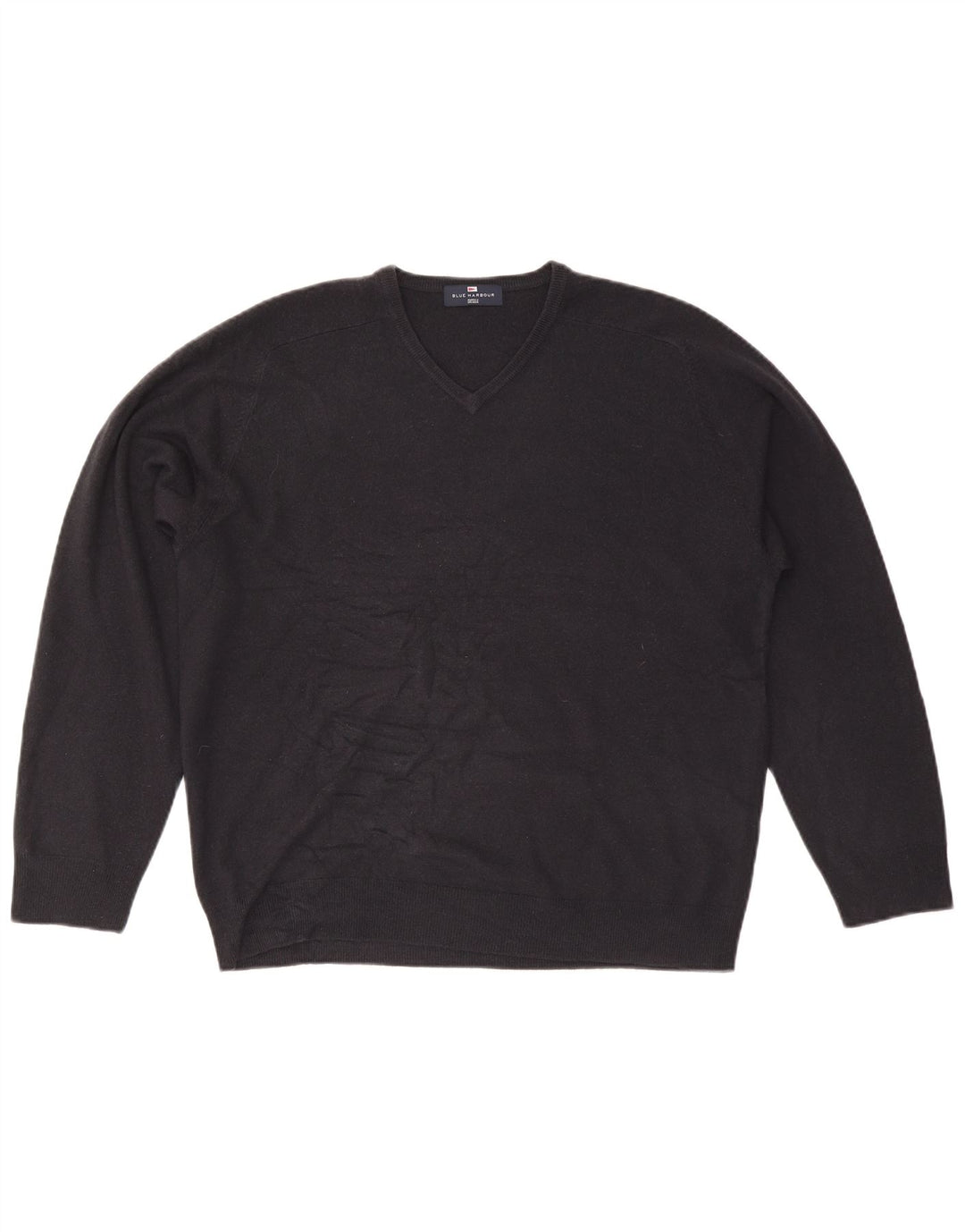 Marks & Spencer Pull à col en V Blue Harbor pour hommes, grand bleu marine