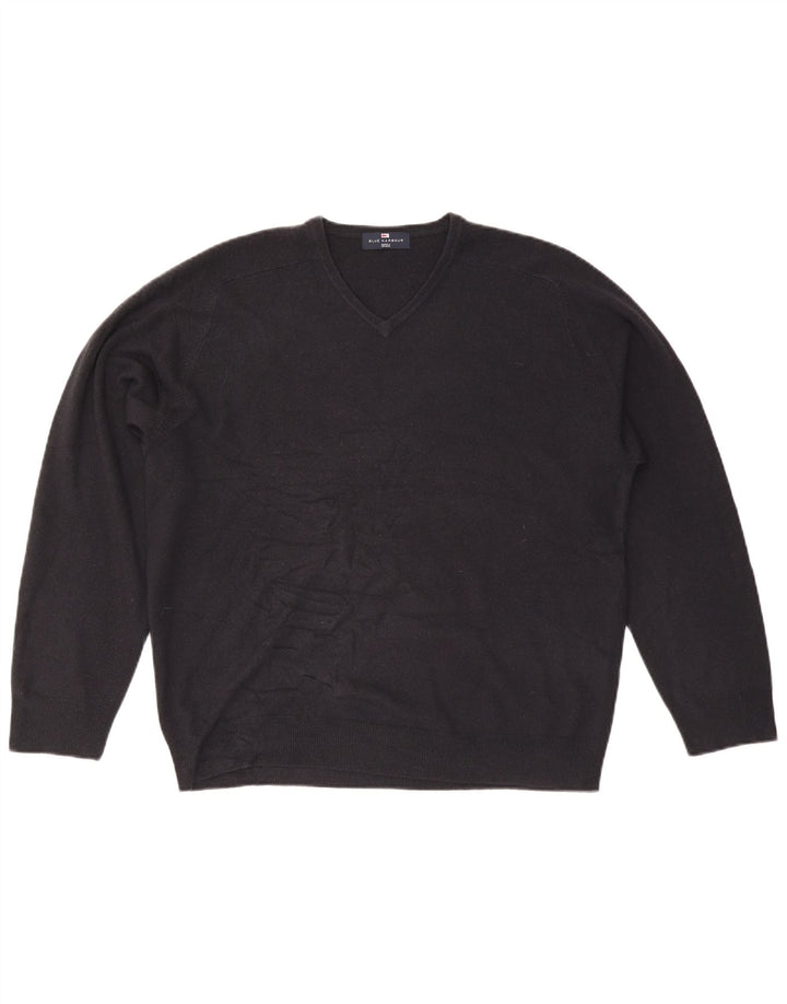 Marks & Spencer Pull à col en V Blue Harbor pour hommes, grand bleu marine