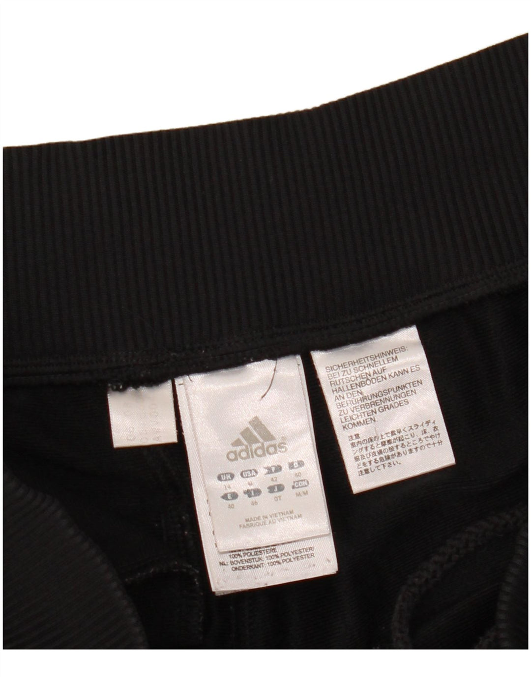 Adidas Pantalon de survêtement pour femme UK 14 Large Noir Polyester
