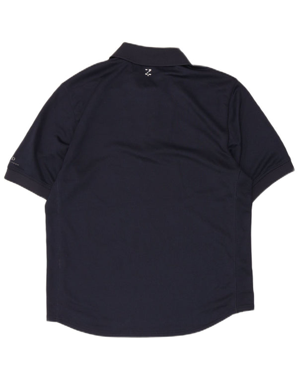 Izod Mens Polo Shirt Small Navy Blue Polyester