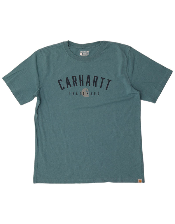 Carhartt T-shirt graphique coupe décontractée pour hommes, grand coton vert