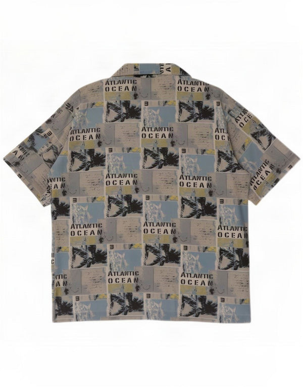 Mangoon Chemise abstraite à manches courtes pour homme UK 44 XL Multicolore hawaïen