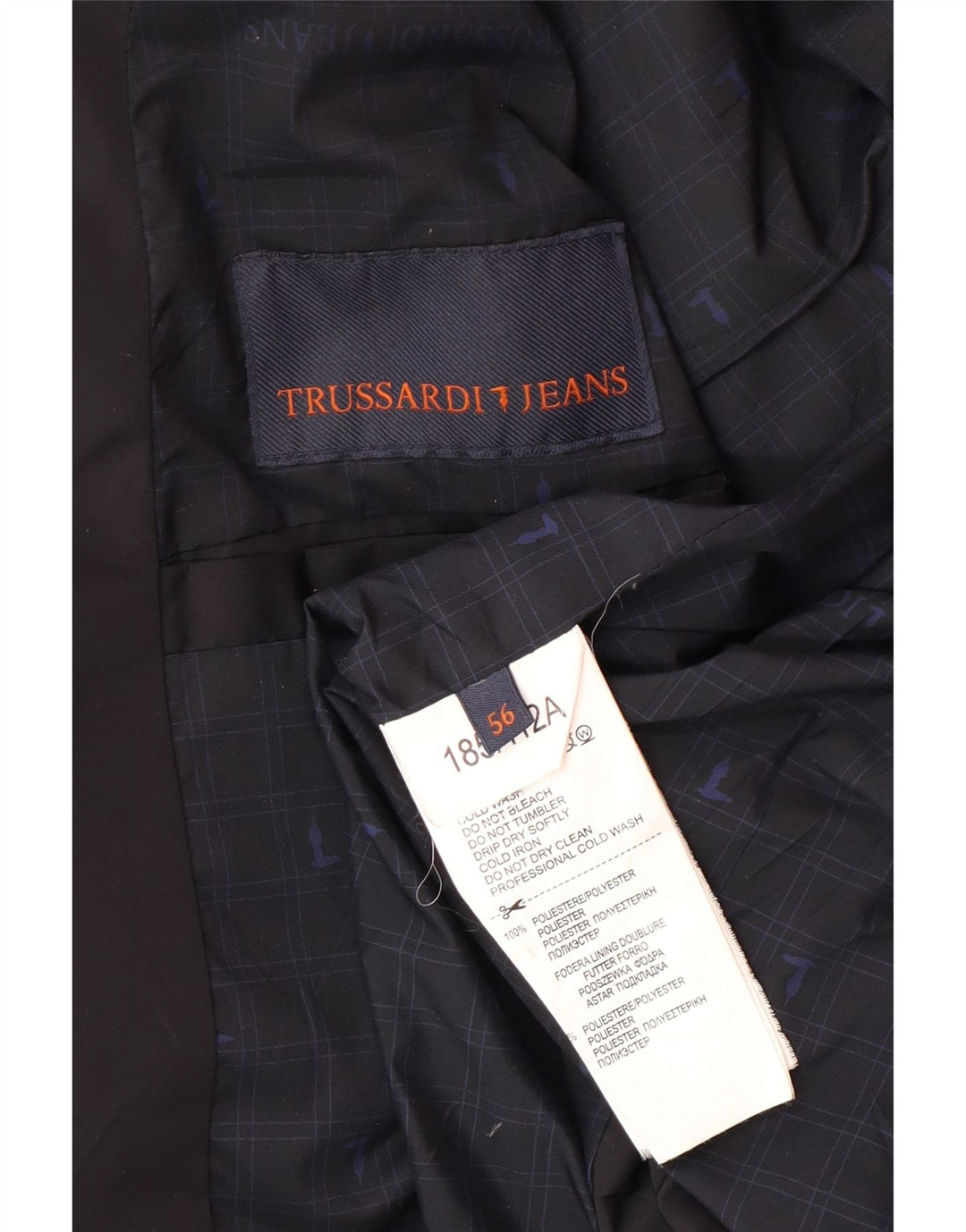 TRUSSARDI JEANS Veste matelassée Homme IT 56 3XL Noir Polyester