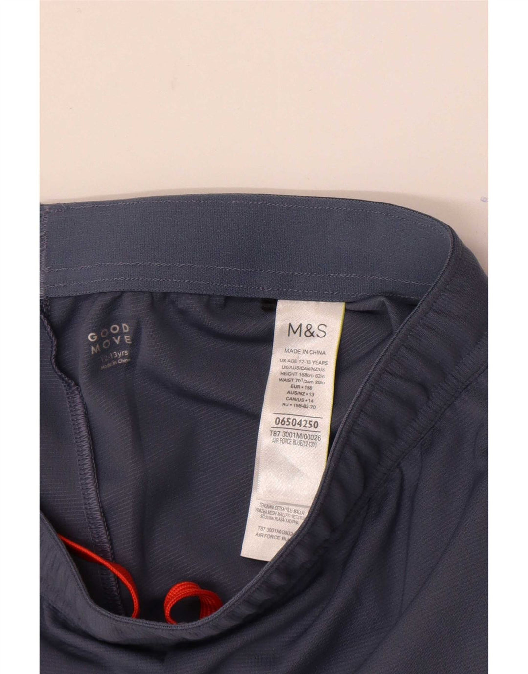 Marks & Spencer Short de sport garçon 12-13 ans Bleu marine Polyester