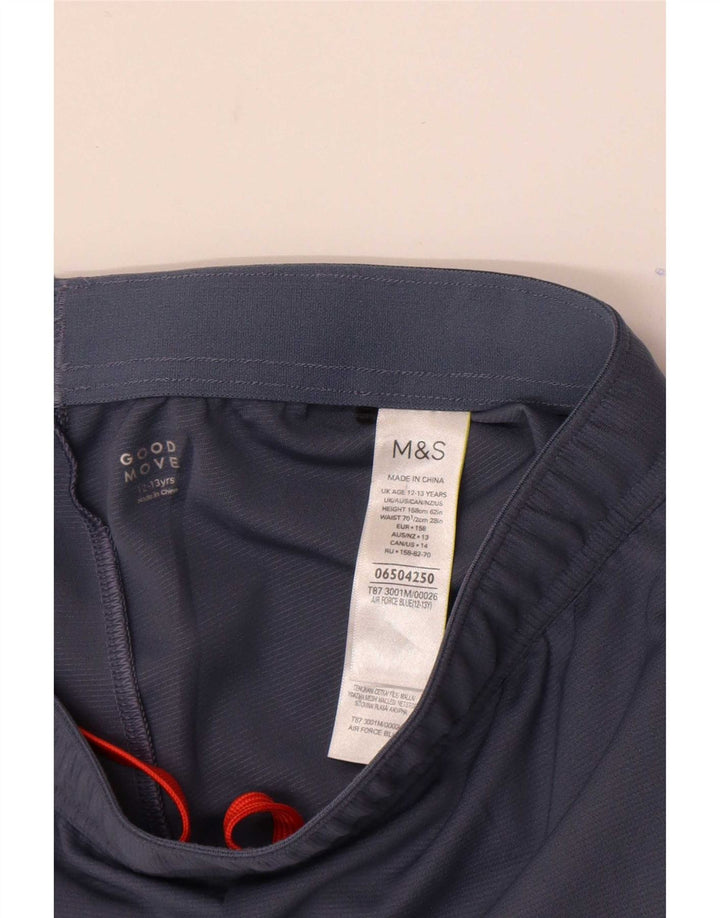 Marks & Spencer Short de sport garçon 12-13 ans Bleu marine Polyester