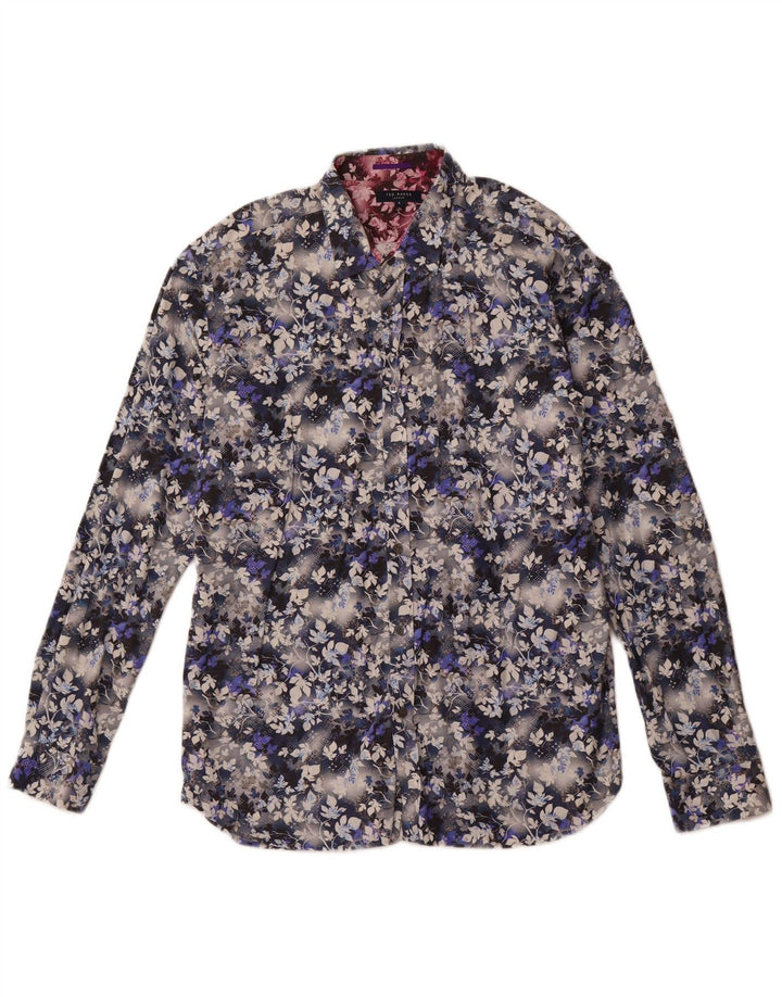 TED BAKER Chemise Homme Taille 5 XL Coton Floral Multicolore