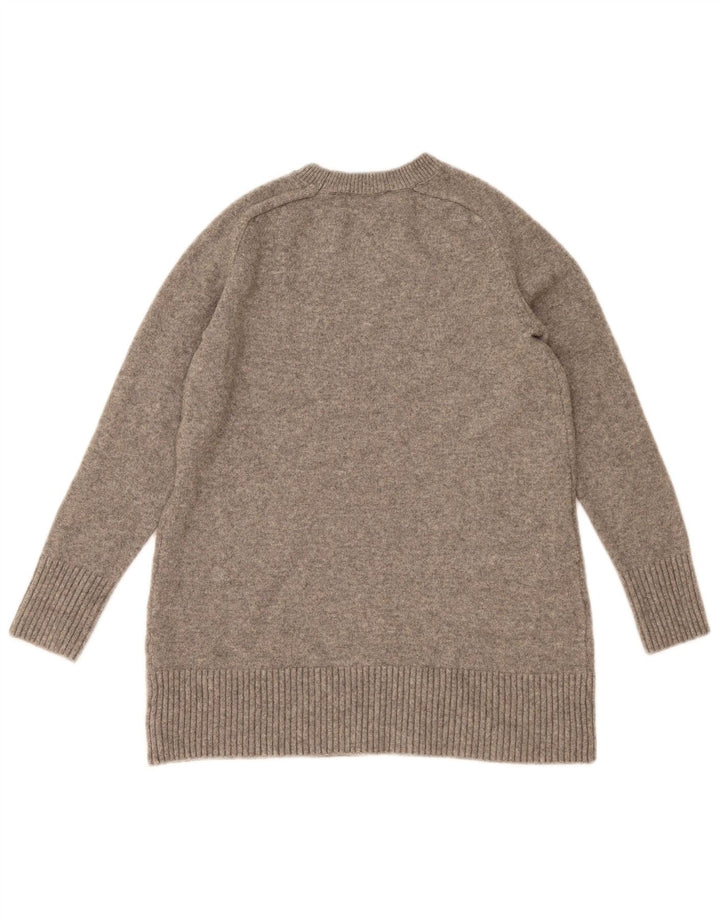 Zara Pull col bateau pour femme UK 12 Polyester moucheté gris moyen