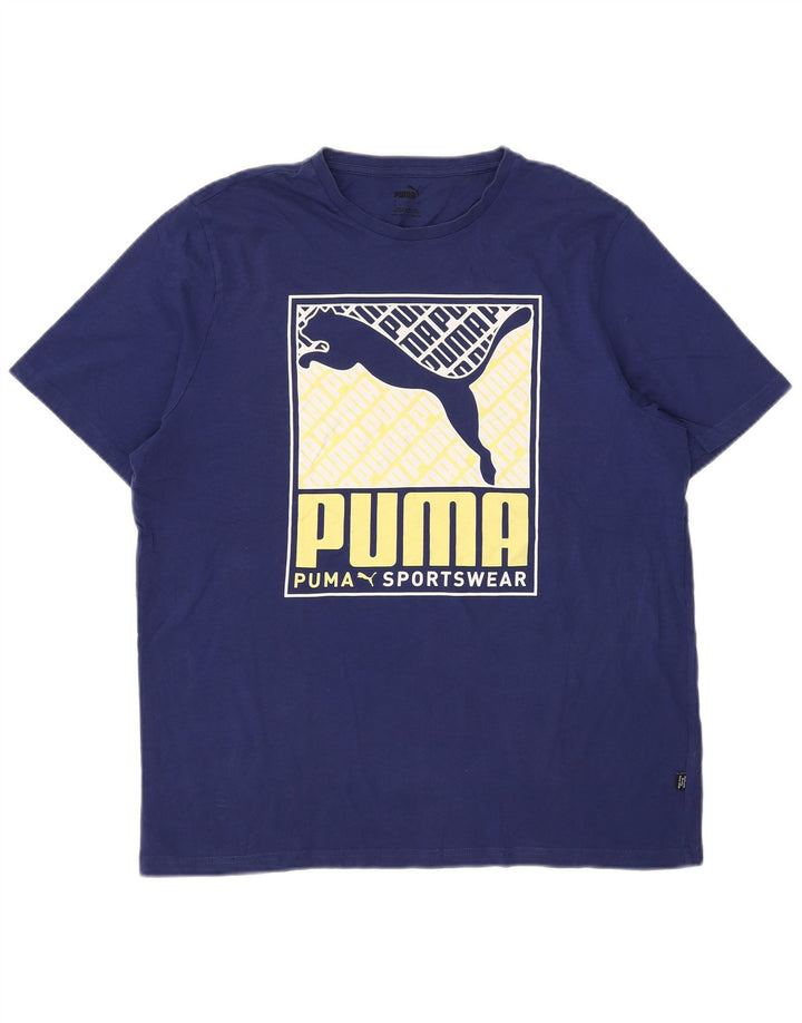 Puma T-Shirt Graphique Homme Grand Bleu