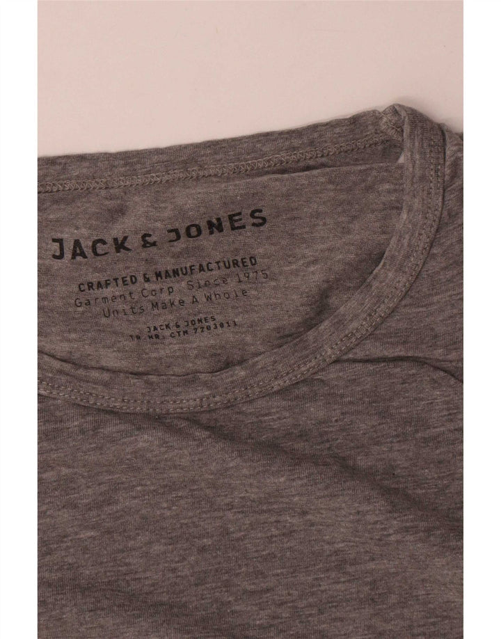 Jack & Jones Haut à manches longues pour hommes en coton gris moyen