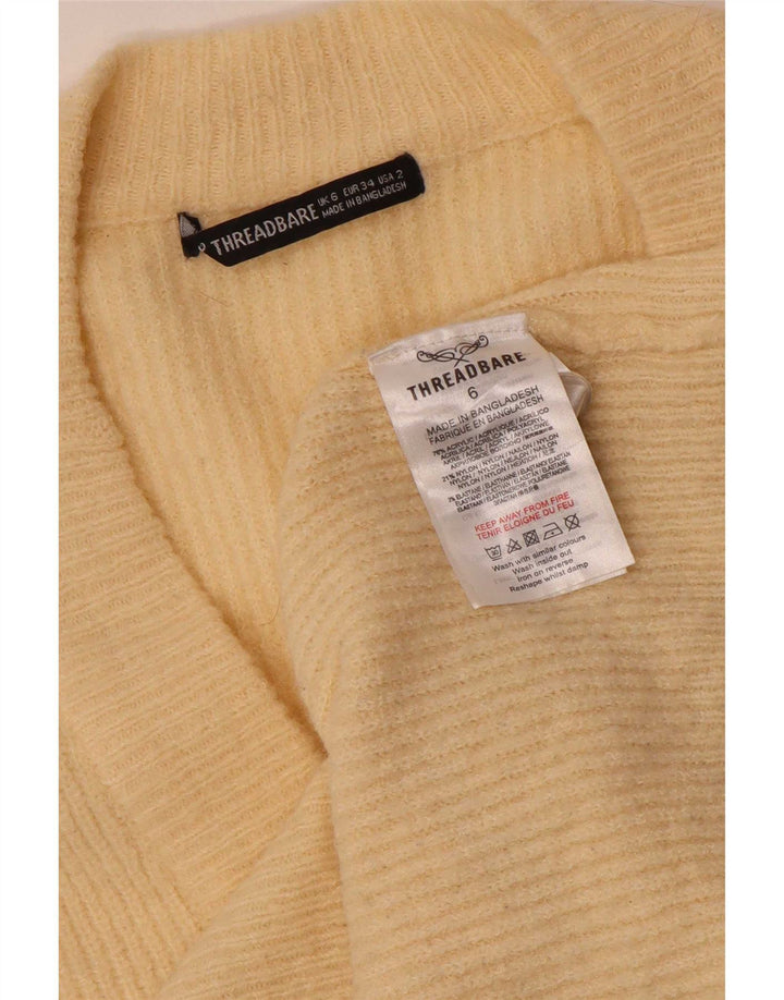 Threadbare Cardigan surdimensionné pour femme UK 6 XS Beige Acrylique