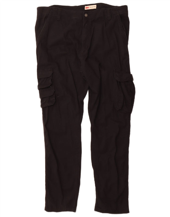 Wrangler Pantalon cargo fuselé régulier pour homme W38 L32 Coton noir