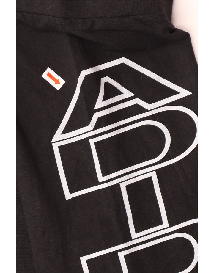 ADIDAS Short de sport graphique pour femme UK 18 XL Noir Coton