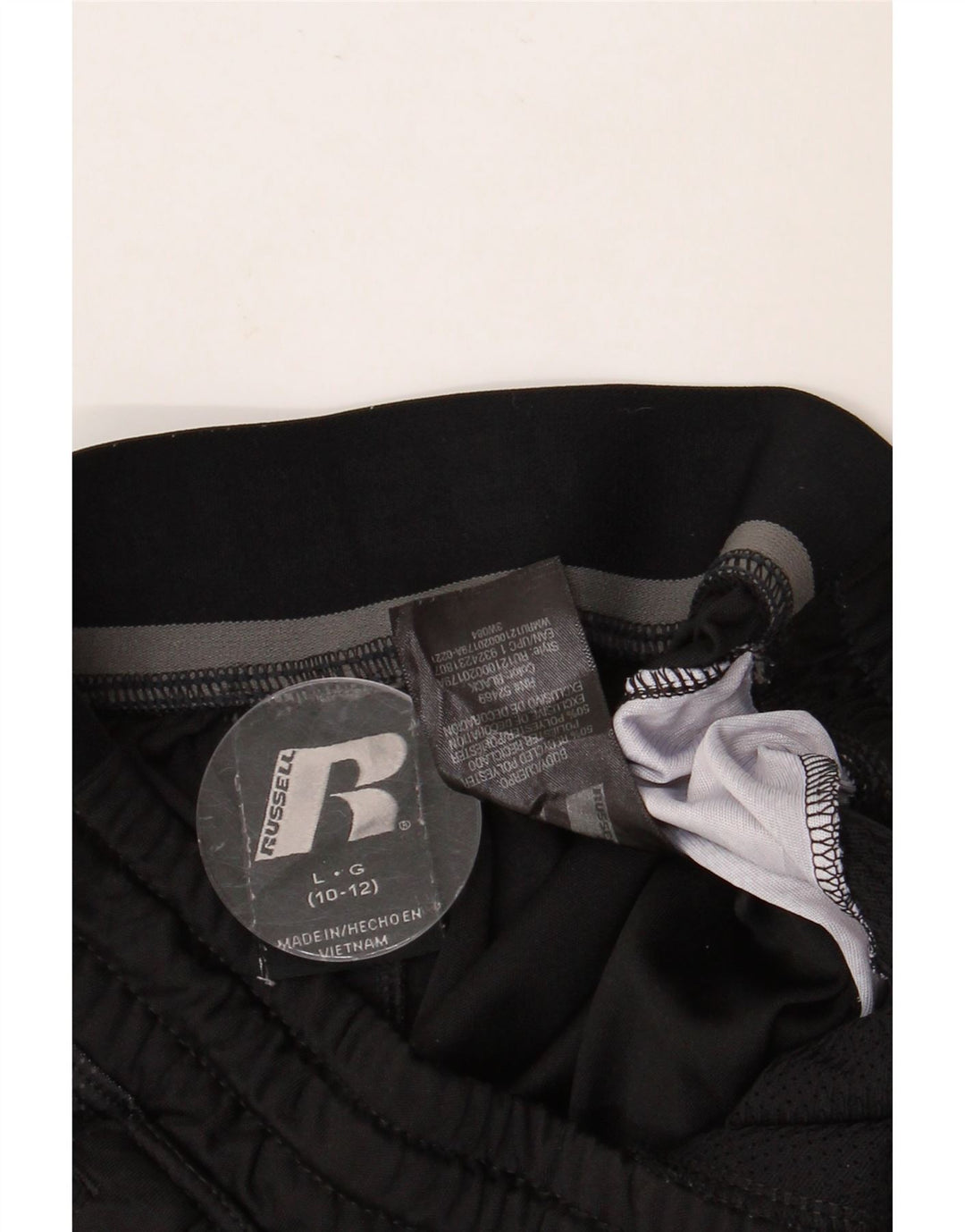 RUSSELL ATHLETIC Short de Sport Garçon 10-11 Ans Grand Noir Polyester