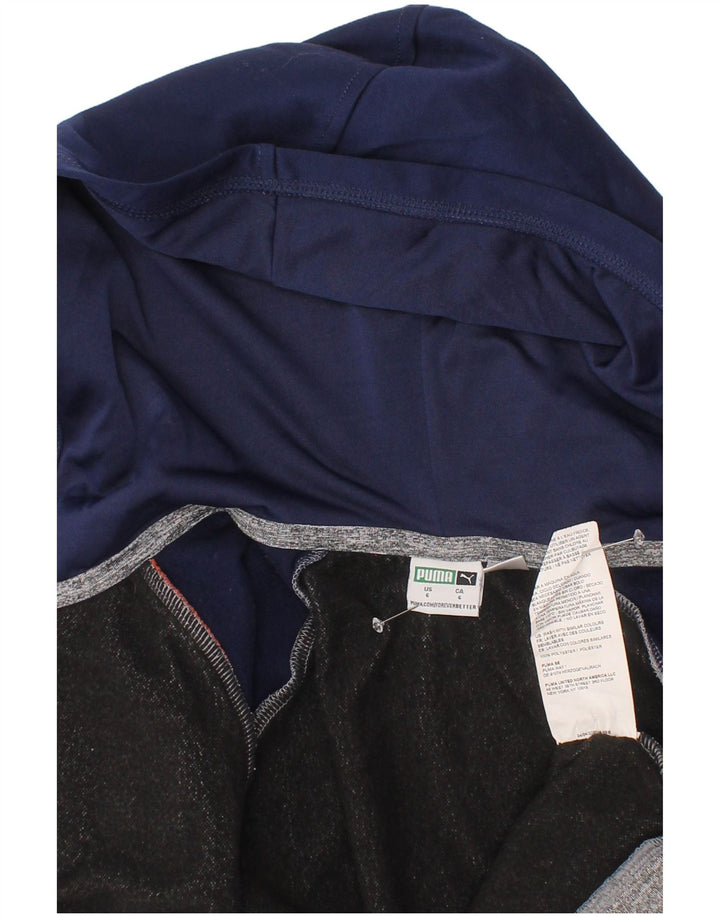 PUMA Sweat à capuche zippé graphique pour garçon 5-6 ans Gris Colorblock Polyester