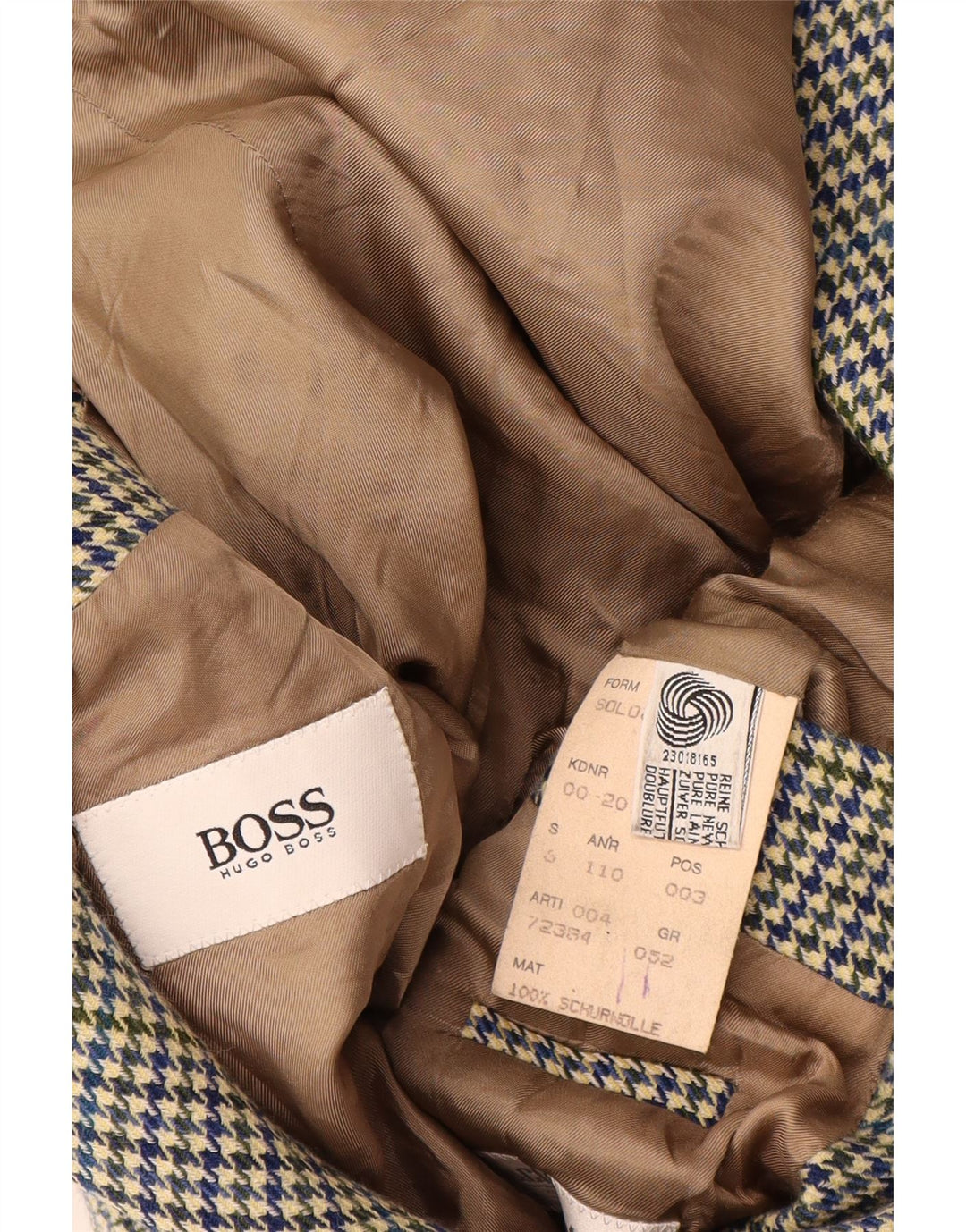 Hugo Boss Veste blazer à 2 boutons pour homme EU 52 XL pied-de-poule multicolore