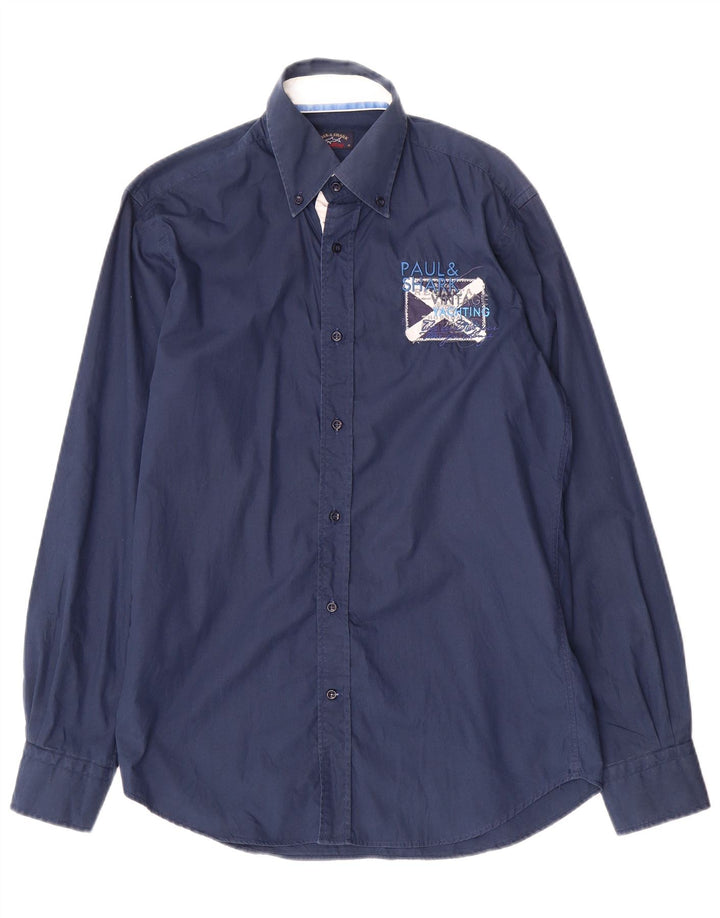 Paul & Shark Chemise graphique homme taille 39 coton bleu marine moyen