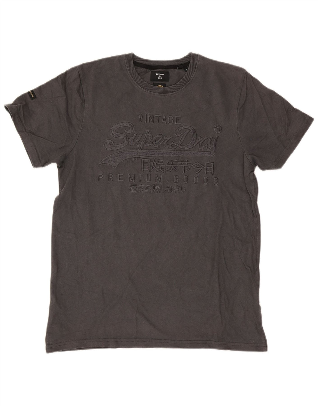 Superdry Homme Standard Graphic T-Shirt Top Large Gris Coton