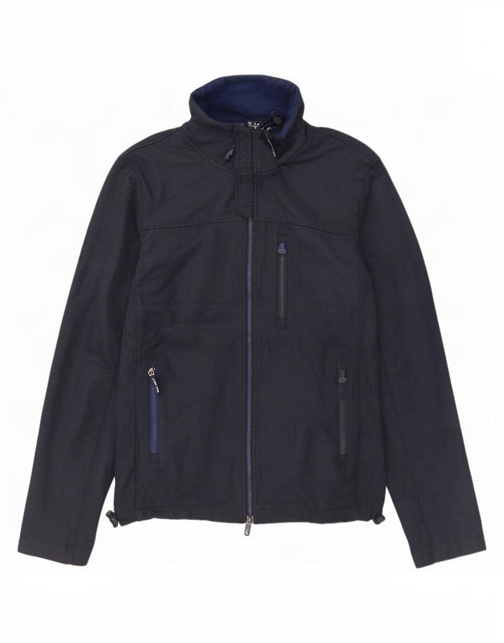 Superdry Veste coupe-vent Windtrekker pour homme UK 42 XL Bleu marine Polyester