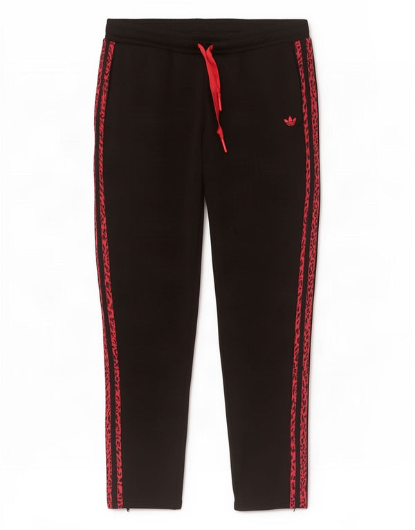 Adidas Pantalon de survêtement pour femme UK 8 Petit Noir Imprimé Animal Polyester