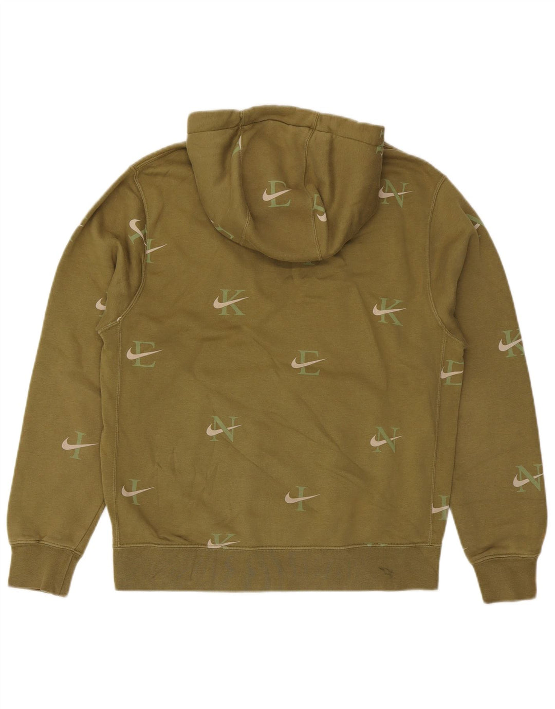 Nike Pull à capuche graphique en coton kaki moyen pour homme