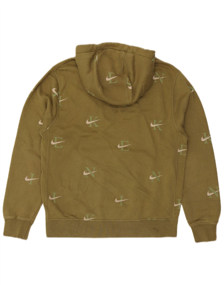 Nike Pull à capuche graphique en coton kaki moyen pour homme