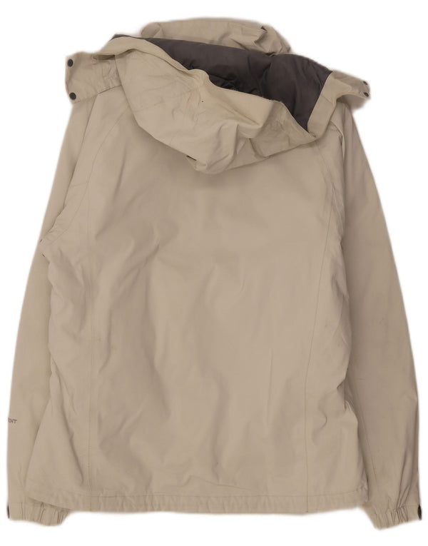The North Face Veste coupe-vent à capuche pour femme UK 16 Large Blanc cassé