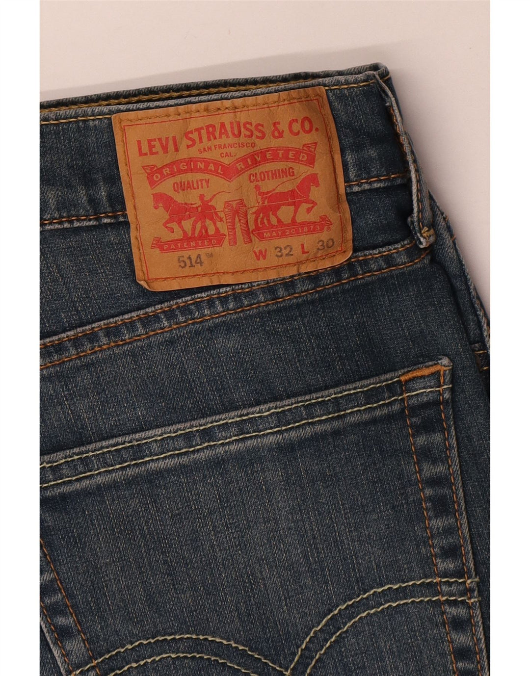 LEVI'S Jean Droit 514 Homme W32 L30 Bleu Coton