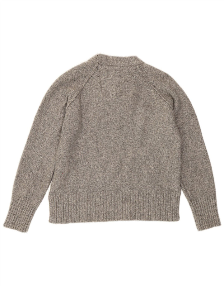 Superdry Pull ras du cou pour femme UK 10 Small Gris Laine