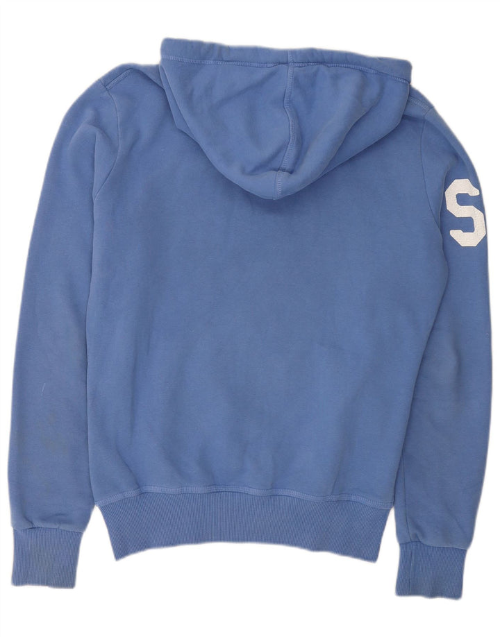 Superdry Pull à Capuche Graphique Homme Bleu Moyen Coton