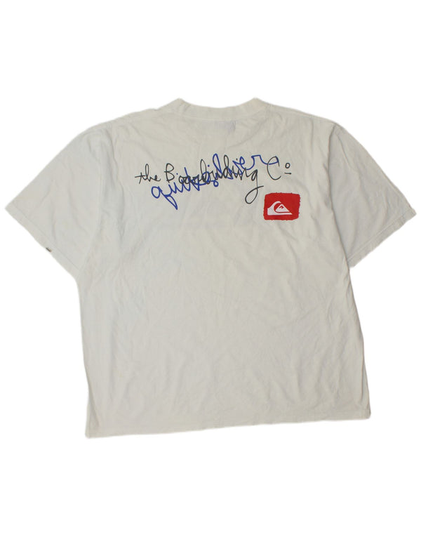 Quiksilver T-Shirt graphique homme haut 2XL coton blanc