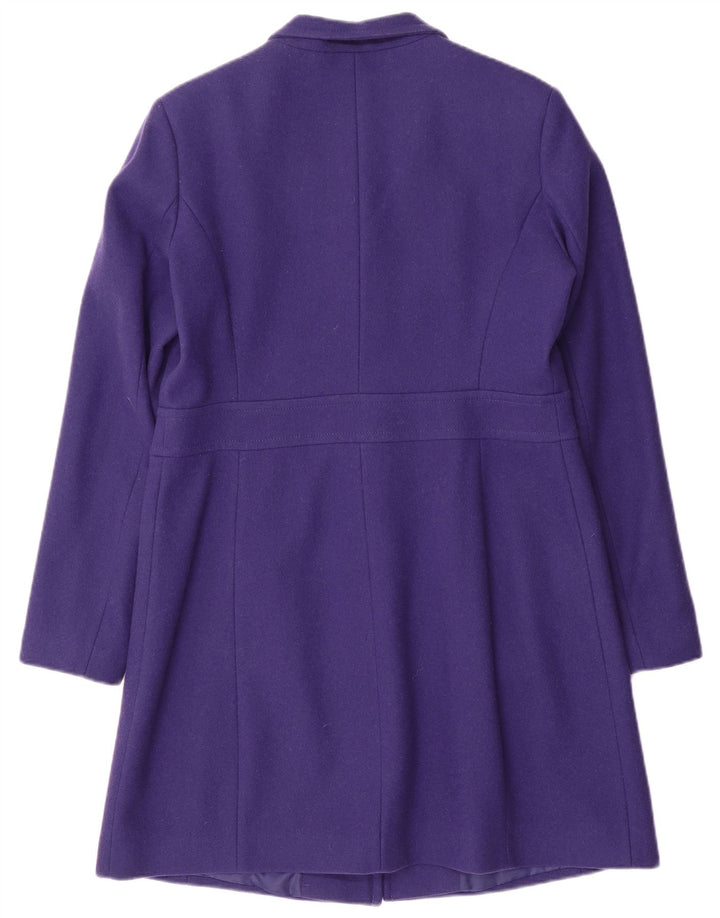 Benetton Pardessus Femme UK 14 Large Violet Laine