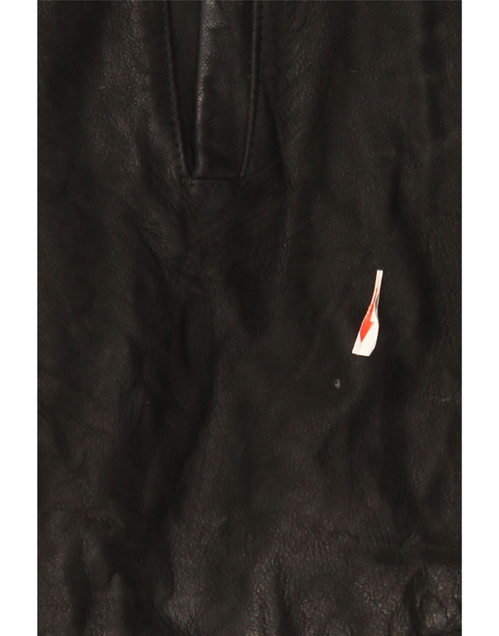Desi Veste en cuir double boutonnage pour homme UK 42 XL Cuir noir